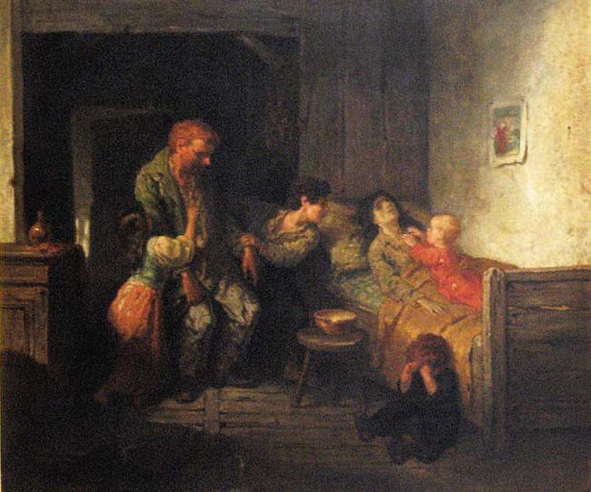 Charles De Groux The drunkard